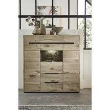 Innostyle Highboard 125 x 128 x 38 cm Viking Eiche Optik / Graphit