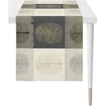 APELT Tischläufer "Vito, LOFT STYLE", grau (taupe, braun, natur), B:44cm L:140cm, Polyester, Viskose, Tischdecken, Jacquardgewebe