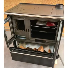 Plamen Küchenofen 850 Glas N schwarz 8 kW (rechte Ausführung)