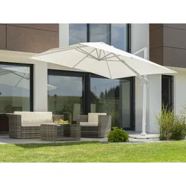 Schneider Schirme Rhodos Twist Bianco 300 x 300 cm weiß inkl. Ständer und Schutzhülle
