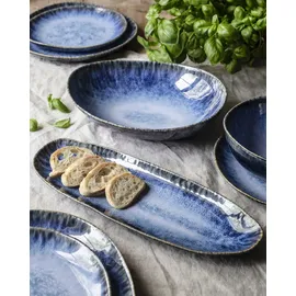 gipfelstück Schüssel-Set, Steinzeug Wilde Schlucht Blau