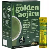 Golden Aojiru Original – Junges Gerstengrünes Grassaftpulver für Smoothies und Getränke, 100% japanischer Anbau, gebrauchsfertig, 2,8 g (3 g) Einzelpackung × 46 Stück – Vegan, GVO und Glutenfrei