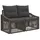 vidaXL Garten-Sofa 2-Sitzanzahl 0 x 0 x 0 cm Grau