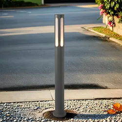 Licht-Erlebnisse Pollerleuchte MEKONG Schwarz Aluminium Glas 1x E27 bis 10 W | LE67033