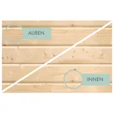 Karibu Garage Stephan 3,38 x 4,89 m beige inkl. Seitenwand