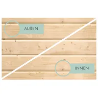 Karibu Garage Stephan 3,38 x 4,89 m beige inkl. Seitenwand