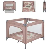 KIKKABOO Kikka boo Laufstall Enjoy Matratze Reißverschluss klappbar Tasche Hängegriffe rosa