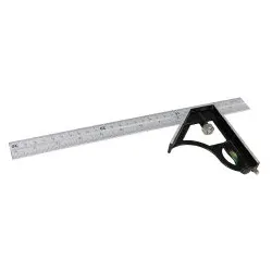 Kombinationswinkel 300 mm mit Wasserwaage und Anreißer