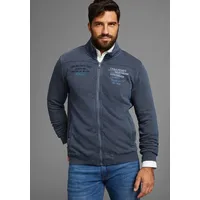 MAN'S WORLD Sweatjacke, mit Print und Stickerei - NEUE KOLLEKTION, Gr. XXXL (64/66), blau gewaschen, , 35555800-XXXL