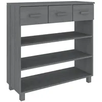 VidaXL Konsolentisch HAMAR Dunkelgrau 90x35x90 cm Massivholz Kiefer