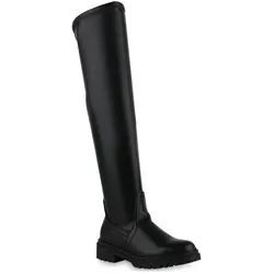 Damen Overknees in Schwarz
