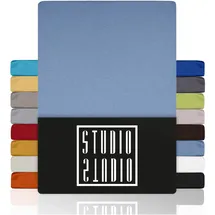 Studio Spannbettlaken Jersey 160 x 200 cm blau