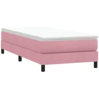 VidaXL Boxspringbett ohne Matratze Rosa 100x220 cm Samt