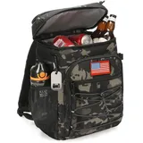 Taktischer Rucksack Kühler, 25L Kühlrucksack Isoliert Auslaufsicher, Schwerlast Großer Lunchrucksack, Wasserdichter Eis-Truhe Rucksack für Männer Frauen Erwachsene Arbeit Tagesausflug Camping Strand