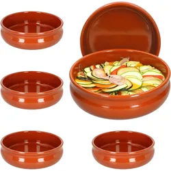 6er Set Cazuela Ton-Schale Berlin bauchig Ø 24cm Mittelalter Wikinger