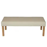Mendler Sitzbank Polsterbank Bank M37 Kunstleder 120x43x49 cm creme,