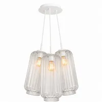 s.luce Velo Cluster 3-flg. 18 cm Rund/Glas Weiß