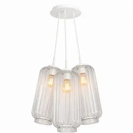 s.luce Velo Cluster 3-flg. 18 cm Rund/Glas Weiß