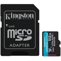 Kingston Canvas Go! Plus Gen4 512GB microSDXC Speicherkarte (200 MB/s, A2 U3) mit Adapter