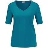 GOLDNER Halbarm Basic-Shirt Petrol 50