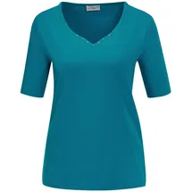 GOLDNER Halbarm Basic-Shirt Petrol 50
