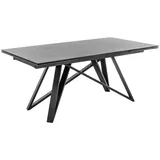 PREISBRECHER Kulissen-Esstisch Charly, ausziehbar, taupe /schwarz - 180/280x75x95 (BxHxT) schwarz