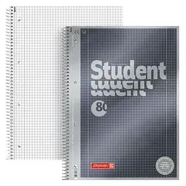 Brunnen Collegeblock Premium Student 28 kariert DIN A4 mit Randlinie (innen und außen), 5 St.