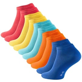 STARK SOUL 10 Paar Essentials Sneaker Socken, Baumwolle, Fun Colors, Gr. 39-42