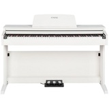 Fame DP-2000 E-Piano mit Hammermechanik, 88 anschlagdynamischen Tasten, 16 Klangfarben, 128-stimmiger Polyphonie, Aufnahme-Funktion, Twinova-Modus und Hall/Chorus-Effekten - Weiß