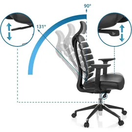 HJH Office ERGO LINE II PRO Leder Schwarz
