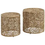 Wohnling WL6.671 Beistelltisch (2er Set) Gold 41 cm x 41 cm x 42 cm