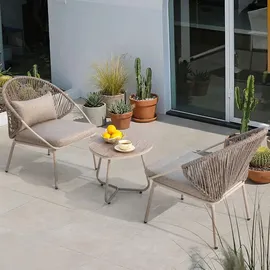 avestar Bistroset 3-tlg. Beige/Grau