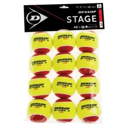 Tennisbälle - Dunlop Mini Tennis - Stage 3 - 12 Stck. - rot