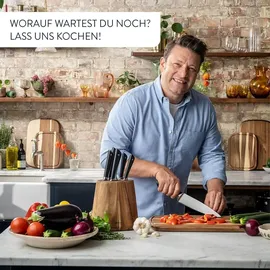 Tefal Jamie Oliver Messerblock 6-tlg. Braun/Schwarz