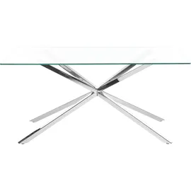 Beliani Cora 90 x 75 x 160 cm silber/transparent