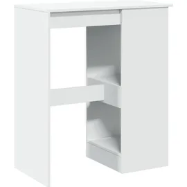 vidaXL Bartisch mit Regal 90 x 47,5 x 103,5 cm Weiß