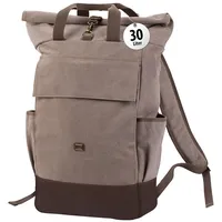 Xcase Kompakter Rolltop-Canvas-Rucksack Beige
