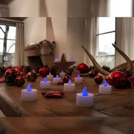 Konstsmide LED Teelicht 2er Set klein blau