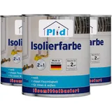 Plid, Wandfarbe, Isolierfarbe 2,25L Weiß für ca. 6m2 /Kellerfarbe Nikotinfarbe deckweiß Wandfarbe (Weiss, 2.25 l)