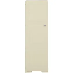 vidaXL Kunststoffschrank 40x43x125 cm Holzdesign Angora-Weiß
