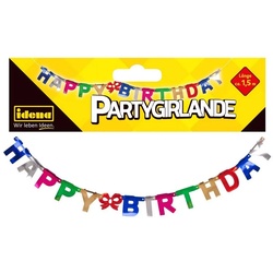 Idena Girlande Idena Girlande Happy Birthday 155cm FSC-Mix bunt