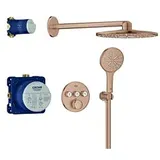 Grohe Grohtherm Smartcontrol Duschsystem 34863DL0 Unterputz, warm sunset gebürstet