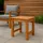 deluke Beistelltisch LOTTE eckig 51x39x43cm, Holz, Teak Kleiner Tisch Couchtisch für Wohnzimmer