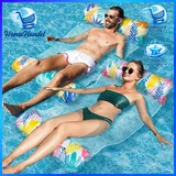Luftmatratze XL 4 in 1 Pool Spielzeug 2 Stück Wasserhängematte für Erwachsene