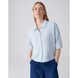 Opus Damen Blusen/Hemden | Jerseyshirt in feiner Strickoptik Blau 36