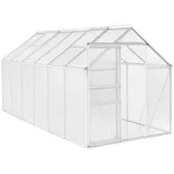 Estexo Gewächshaus Aluminium Grau Blankglas 0 mm 5,9 m2