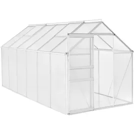 Estexo Gewächshaus Aluminium Grau Blankglas 0 mm 5,9 m2