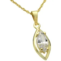 Fascination by Ellen K. Halskette 333/- Gold Zirkonia weiß 42cm Damen