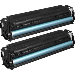 2 Recycling Toner ersetzt HP CB540AD  125A  schwarz