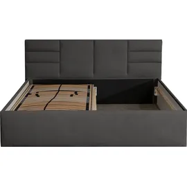 Halmon Schlafkomfort Betten Madera 180 x 200 cm Schwarz